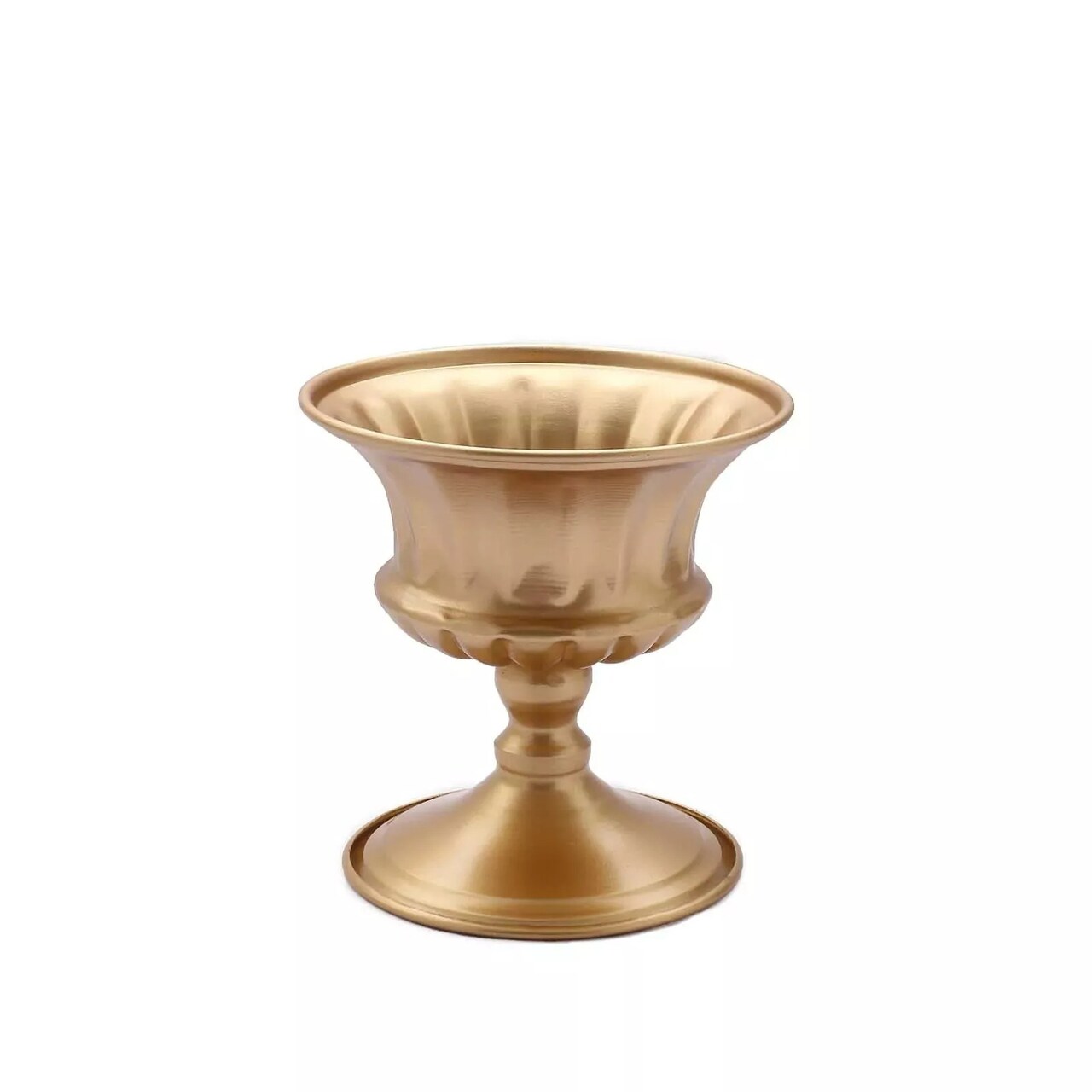 Gold 2 Metal 6" Roman Style Mini Compote Vases Flower Pots Party Decorations